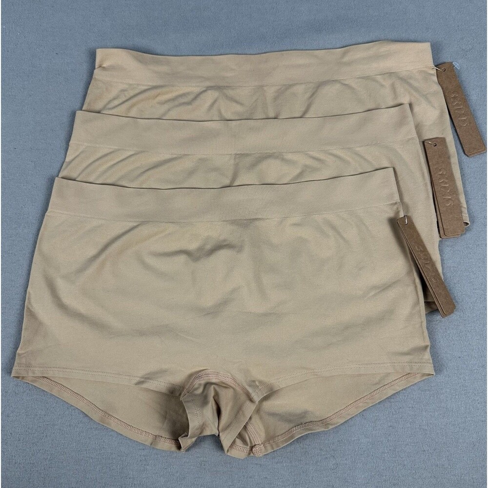 SKIMS NWT Soft Smoothing Seamless Boy Short XL Color Clay, Set Of Three